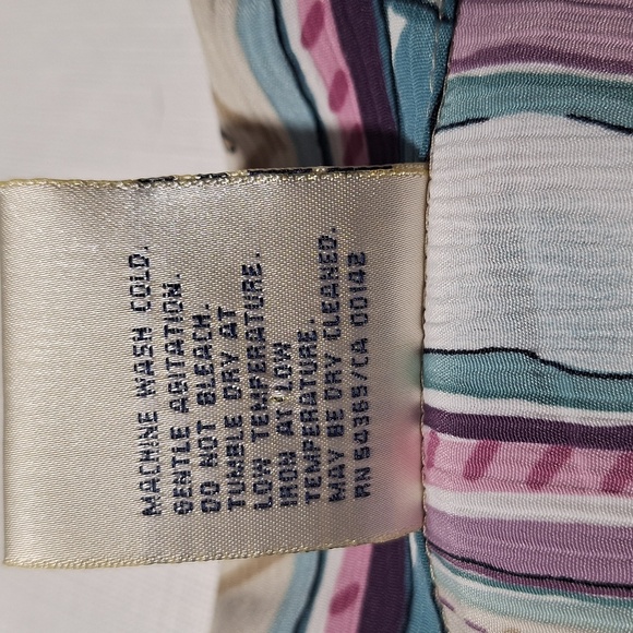 Alluson Dalet Multicolor Striped Full Button-Up Short Sleece Blouse Size 14P - Picture 12 of 16